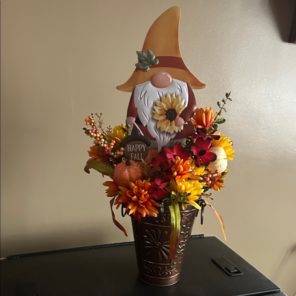 Fall Gnome Floral Arrangement